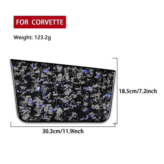 Forged Gold Foil Carbon Fiber Car Front Passenger Seat Panel Decorative Sticker for Chevrolet Corvette C8 2020-, Left Driver(Blue) - Car Interior Mouldings by buy2fix | Online Shopping UK | buy2fix