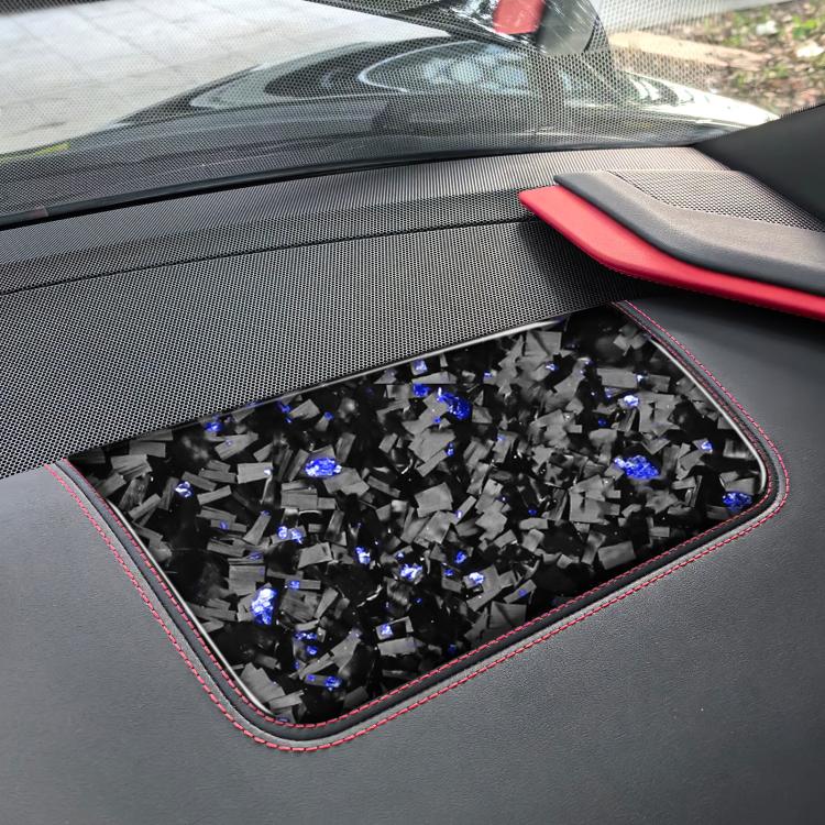 Forged Gold Foil Carbon Fiber Car Front Passenger Seat Panel Decorative Sticker for Chevrolet Corvette C8 2020-, Left Driver(Blue) - Car Interior Mouldings by buy2fix | Online Shopping UK | buy2fix