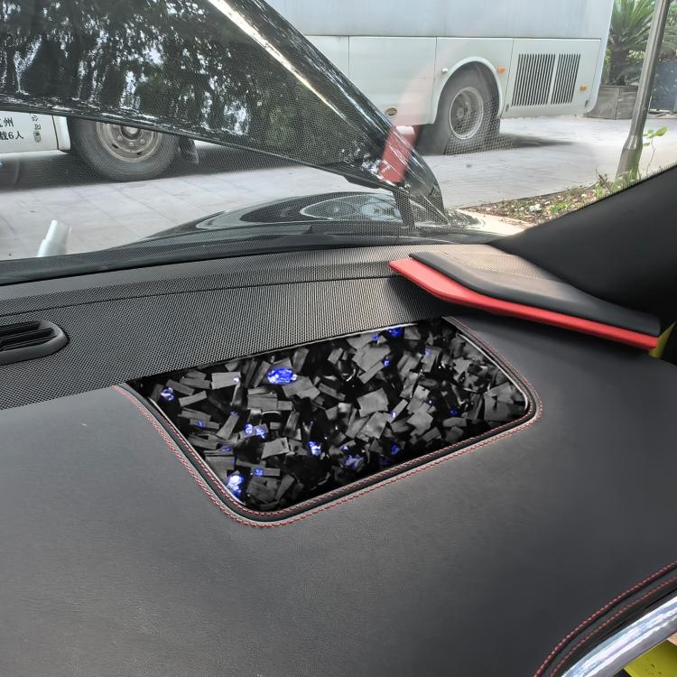 Forged Gold Foil Carbon Fiber Car Front Passenger Seat Panel Decorative Sticker for Chevrolet Corvette C8 2020-, Left Driver(Blue) - Car Interior Mouldings by buy2fix | Online Shopping UK | buy2fix