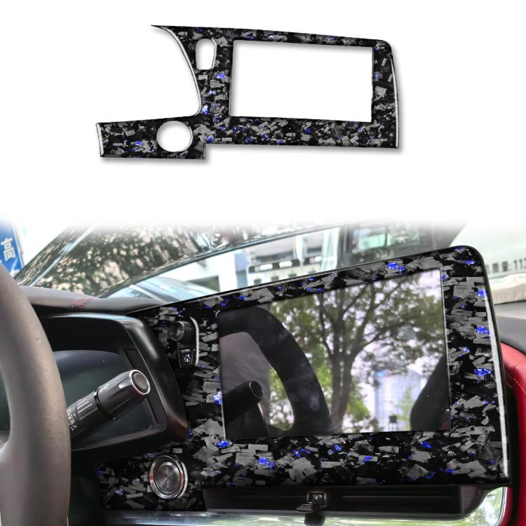 Forged Gold Foil Carbon Fiber Car Central Control Screen Frame Decorative Sticker for Chevrolet Corvette C8 2020-, Left Driver(Blue) - Car Interior Mouldings by buy2fix | Online Shopping UK | buy2fix