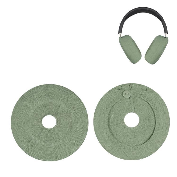 For Apple AirPods Max 2pcs Knitted Earphone Dust Cover(Green) - Earmuff & Pad by buy2fix | Online Shopping UK | buy2fix