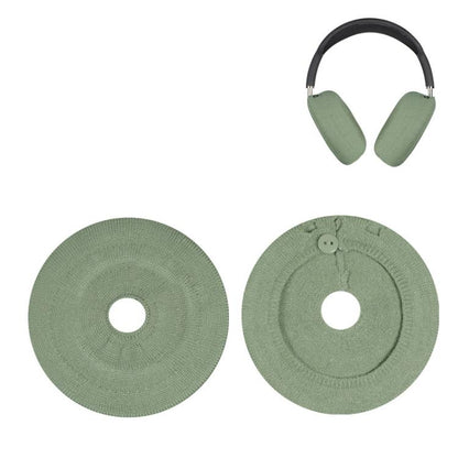 For Apple AirPods Max 2pcs Knitted Earphone Dust Cover(Green) - Earmuff & Pad by buy2fix | Online Shopping UK | buy2fix