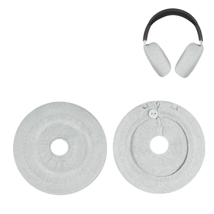 For Apple AirPods Max 2pcs Knitted Earphone Dust Cover(Light Gray) - Earmuff & Pad by buy2fix | Online Shopping UK | buy2fix