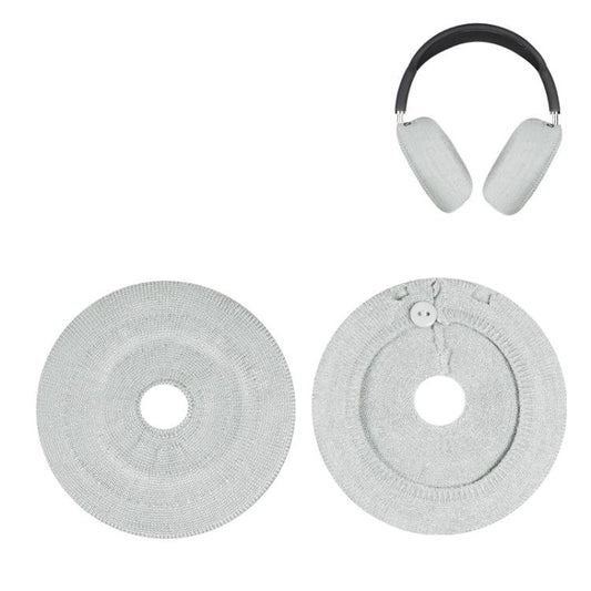 For Apple AirPods Max 2pcs Knitted Earphone Dust Cover(Light Gray) - Earmuff & Pad by buy2fix | Online Shopping UK | buy2fix