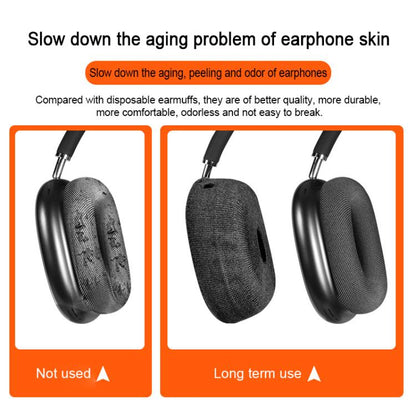 For Apple AirPods Max 2pcs Knitted Earphone Dust Cover(Light Gray) - Earmuff & Pad by buy2fix | Online Shopping UK | buy2fix