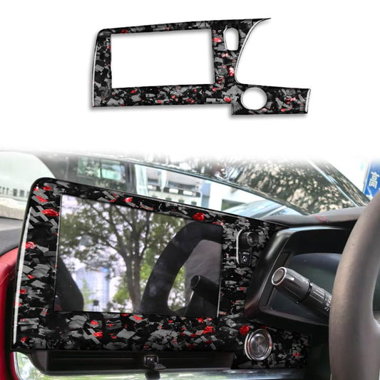 Forged Gold Foil Carbon Fiber Car Central Control Screen Frame Decorative Sticker for Chevrolet Corvette C8 2020-, Right Driver(Red) - Car Interior Mouldings by buy2fix | Online Shopping UK | buy2fix