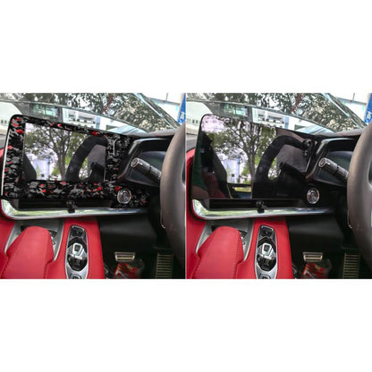 Forged Gold Foil Carbon Fiber Car Central Control Screen Frame Decorative Sticker for Chevrolet Corvette C8 2020-, Right Driver(Red) - Car Interior Mouldings by buy2fix | Online Shopping UK | buy2fix