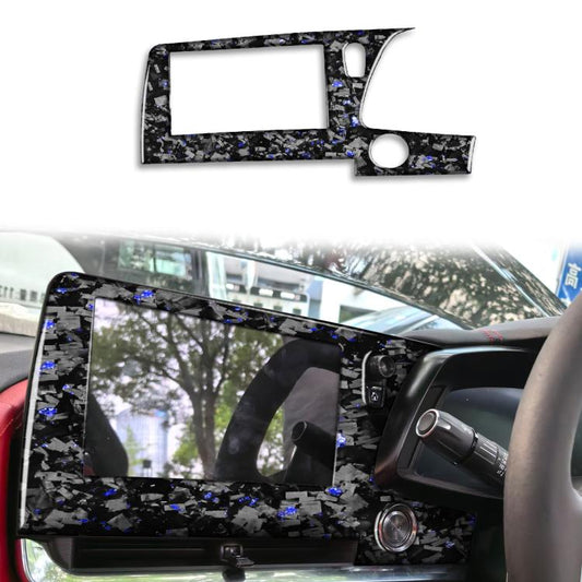 Forged Gold Foil Carbon Fiber Car Central Control Screen Frame Decorative Sticker for Chevrolet Corvette C8 2020-, Right Driver(Blue) - Car Interior Mouldings by buy2fix | Online Shopping UK | buy2fix