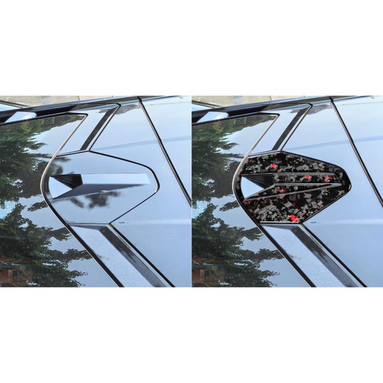 4pcs/Set Forged Gold Foil Carbon Fiber Car Rear Roof Camera Decorative Sticker for Chevrolet Corvette C8 2020-, Left and Right Driver(Red) - Car Interior Mouldings by buy2fix | Online Shopping UK | buy2fix