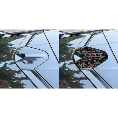 4pcs/Set Forged Gold Foil Carbon Fiber Car Rear Roof Camera Decorative Sticker for Chevrolet Corvette C8 2020-, Left and Right Driver(Red) - Car Interior Mouldings by buy2fix | Online Shopping UK | buy2fix