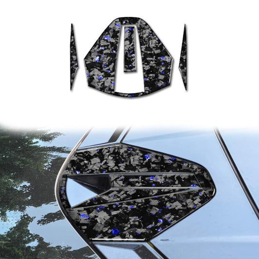 4pcs/Set Forged Gold Foil Carbon Fiber Car Rear Roof Camera Decorative Sticker for Chevrolet Corvette C8 2020-, Left and Right Driver(Blue) - Car Interior Mouldings by buy2fix | Online Shopping UK | buy2fix