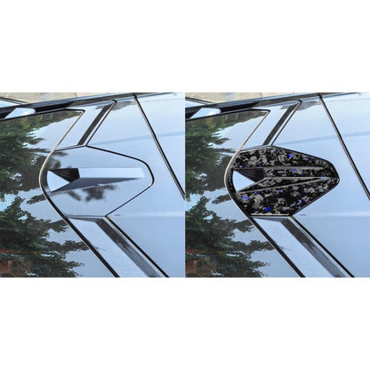 4pcs/Set Forged Gold Foil Carbon Fiber Car Rear Roof Camera Decorative Sticker for Chevrolet Corvette C8 2020-, Left and Right Driver(Blue) - Car Interior Mouldings by buy2fix | Online Shopping UK | buy2fix