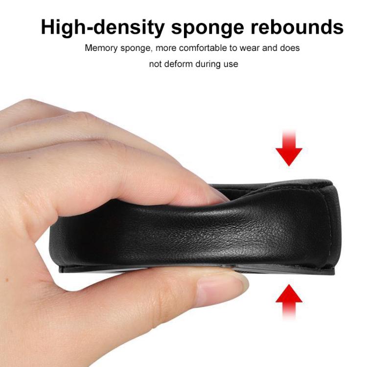 2pcs Magnetic Snap-on Lambskin Leather Earpads For Abyss Diana Phi / AB-1266(Black) - Earmuff & Pad by buy2fix | Online Shopping UK | buy2fix