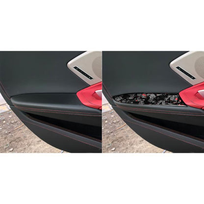 2pcs/Set Forged Gold Foil Carbon Fiber Car Inside Armrest Panel Decorative Sticker for Chevrolet Corvette C8 2020-, Left and Right Driver(Red) - Car Interior Mouldings by buy2fix | Online Shopping UK | buy2fix