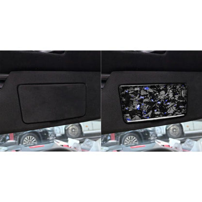 2pcs/Set Forged Gold Foil Carbon Fiber Car Makeup Mirror Panel Decorative Sticker for Chevrolet Corvette C8 2020-, Left and Right Driver(Blue) - Car Interior Mouldings by buy2fix | Online Shopping UK | buy2fix