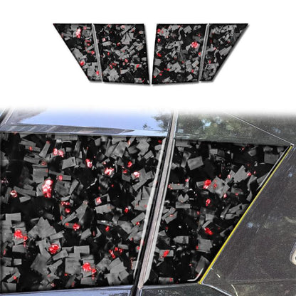 4pcs/Set Forged Gold Foil Carbon Fiber Car Roof Camera Sides Decorative Sticker for Chevrolet Corvette C8 2020-, Left and Right Driver(Red) - Car Interior Mouldings by buy2fix | Online Shopping UK | buy2fix