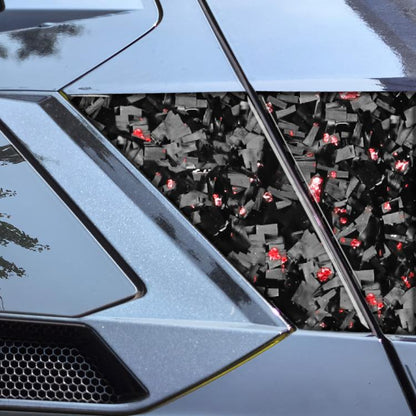 4pcs/Set Forged Gold Foil Carbon Fiber Car Roof Camera Sides Decorative Sticker for Chevrolet Corvette C8 2020-, Left and Right Driver(Red) - Car Interior Mouldings by buy2fix | Online Shopping UK | buy2fix