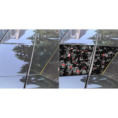 4pcs/Set Forged Gold Foil Carbon Fiber Car Roof Camera Sides Decorative Sticker for Chevrolet Corvette C8 2020-, Left and Right Driver(Red) - Car Interior Mouldings by buy2fix | Online Shopping UK | buy2fix