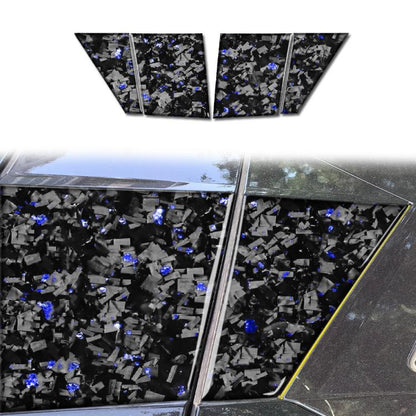 4pcs/Set Forged Gold Foil Carbon Fiber Car Roof Camera Sides Decorative Sticker for Chevrolet Corvette C8 2020-, Left and Right Driver(Blue) - Car Interior Mouldings by buy2fix | Online Shopping UK | buy2fix