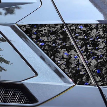 4pcs/Set Forged Gold Foil Carbon Fiber Car Roof Camera Sides Decorative Sticker for Chevrolet Corvette C8 2020-, Left and Right Driver(Blue) - Car Interior Mouldings by buy2fix | Online Shopping UK | buy2fix