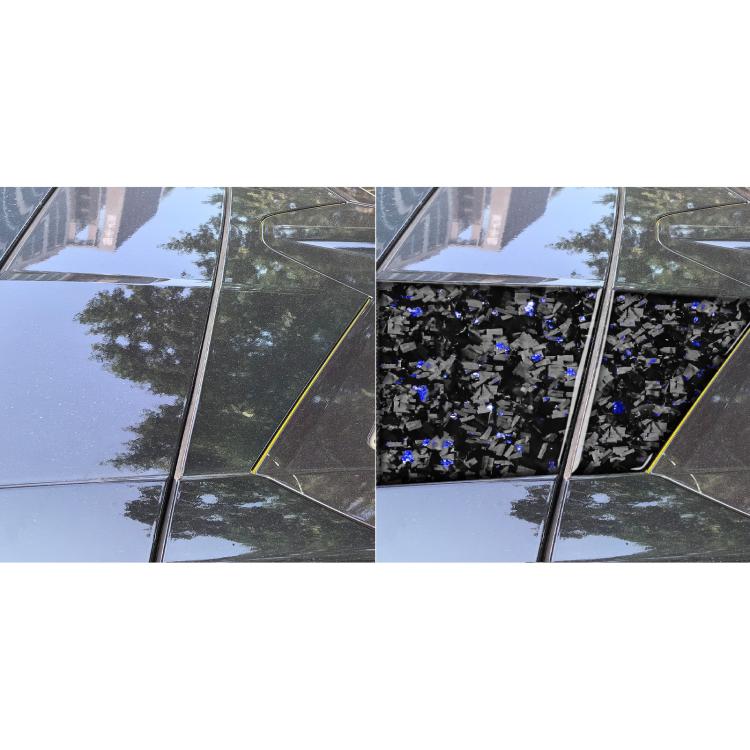 4pcs/Set Forged Gold Foil Carbon Fiber Car Roof Camera Sides Decorative Sticker for Chevrolet Corvette C8 2020-, Left and Right Driver(Blue) - Car Interior Mouldings by buy2fix | Online Shopping UK | buy2fix