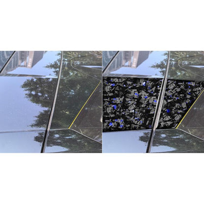 4pcs/Set Forged Gold Foil Carbon Fiber Car Roof Camera Sides Decorative Sticker for Chevrolet Corvette C8 2020-, Left and Right Driver(Blue) - Car Interior Mouldings by buy2fix | Online Shopping UK | buy2fix