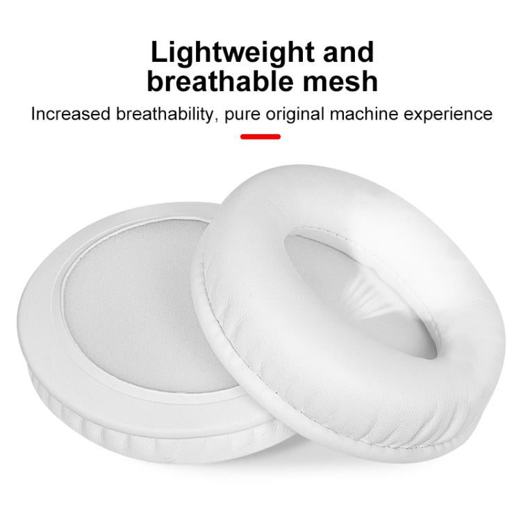 2pcs Protein Leather Earpads For Brookstone Yowu Selkirk Model Z 3G Cat Ear Headphone(White) - Earmuff & Pad by buy2fix | Online Shopping UK | buy2fix