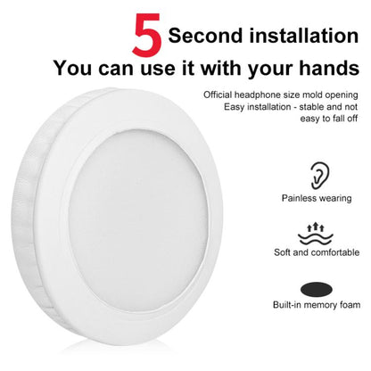 2pcs Protein Leather Earpads For Brookstone Yowu Selkirk Model Z 3G Cat Ear Headphone(Black) - Earmuff & Pad by buy2fix | Online Shopping UK | buy2fix