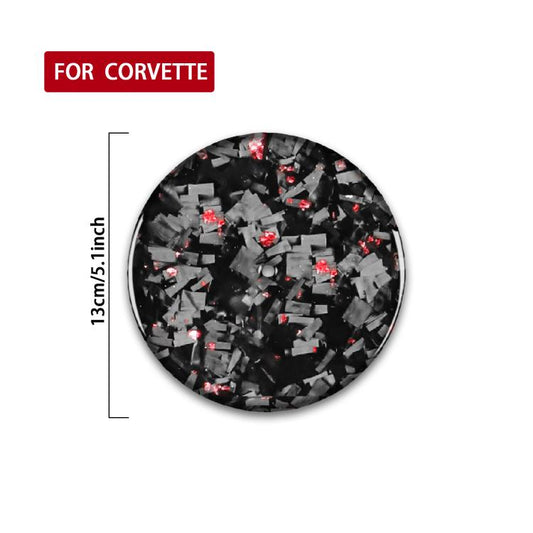 Forged Gold Foil Carbon Fiber Car Engine Compartment Side Decorative Sticker for Chevrolet Corvette C8 2020-, Left and Right Driver(Red) - Car Interior Mouldings by buy2fix | Online Shopping UK | buy2fix