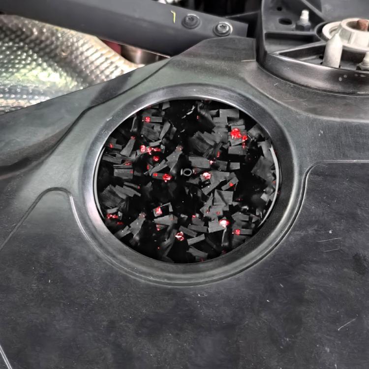 Forged Gold Foil Carbon Fiber Car Engine Compartment Side Decorative Sticker for Chevrolet Corvette C8 2020-, Left and Right Driver(Red) - Car Interior Mouldings by buy2fix | Online Shopping UK | buy2fix