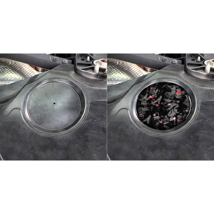 Forged Gold Foil Carbon Fiber Car Engine Compartment Side Decorative Sticker for Chevrolet Corvette C8 2020-, Left and Right Driver(Red) - Car Interior Mouldings by buy2fix | Online Shopping UK | buy2fix