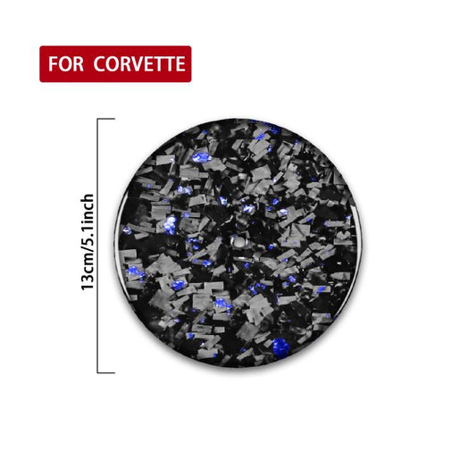 Forged Gold Foil Carbon Fiber Car Engine Compartment Side Decorative Sticker for Chevrolet Corvette C8 2020-, Left and Right Driver(Blue) - Car Interior Mouldings by buy2fix | Online Shopping UK | buy2fix
