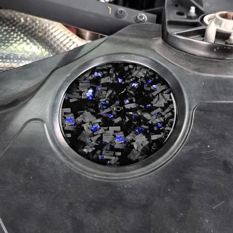 Forged Gold Foil Carbon Fiber Car Engine Compartment Side Decorative Sticker for Chevrolet Corvette C8 2020-, Left and Right Driver(Blue) - Car Interior Mouldings by buy2fix | Online Shopping UK | buy2fix