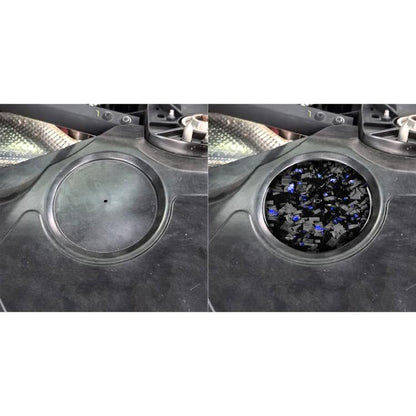 Forged Gold Foil Carbon Fiber Car Engine Compartment Side Decorative Sticker for Chevrolet Corvette C8 2020-, Left and Right Driver(Blue) - Car Interior Mouldings by buy2fix | Online Shopping UK | buy2fix