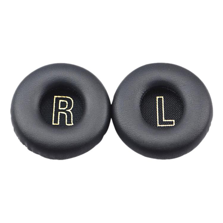 For Meizu HD50 1 Pair Protein Leather Snap-on Type Earphone Covers(Black) - Earmuff & Pad by buy2fix | Online Shopping UK | buy2fix