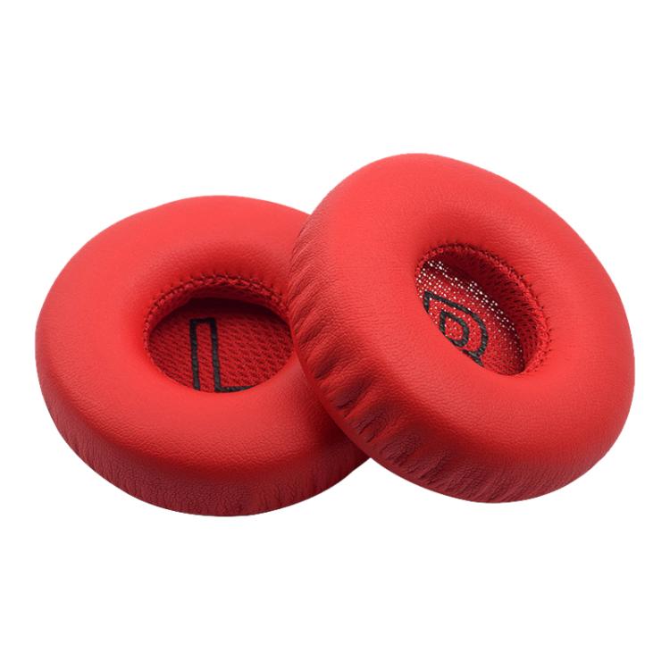 For Meizu HD50 1 Pair Protein Leather Snap-on Type Earphone Covers(Red) - Earmuff & Pad by buy2fix | Online Shopping UK | buy2fix