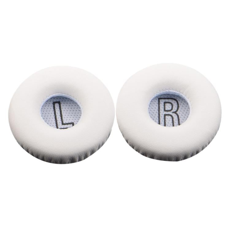 For Meizu HD50 1 Pair Protein Leather Snap-on Type Earphone Covers(White) - Earmuff & Pad by buy2fix | Online Shopping UK | buy2fix