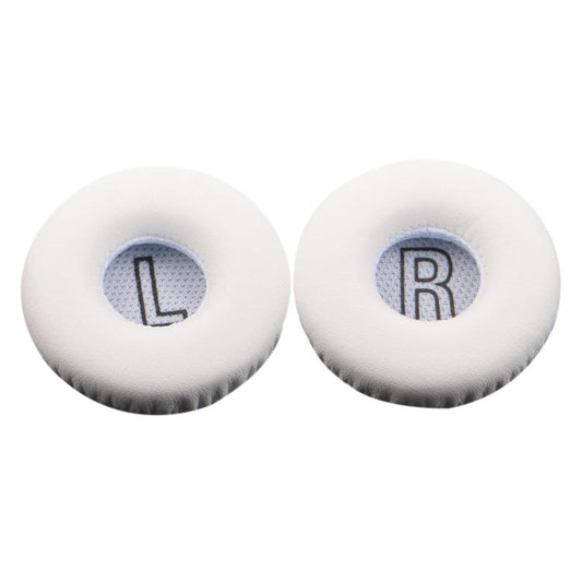 For Meizu HD50 1 Pair Protein Leather Snap-on Type Earphone Covers(White) - Earmuff & Pad by buy2fix | Online Shopping UK | buy2fix