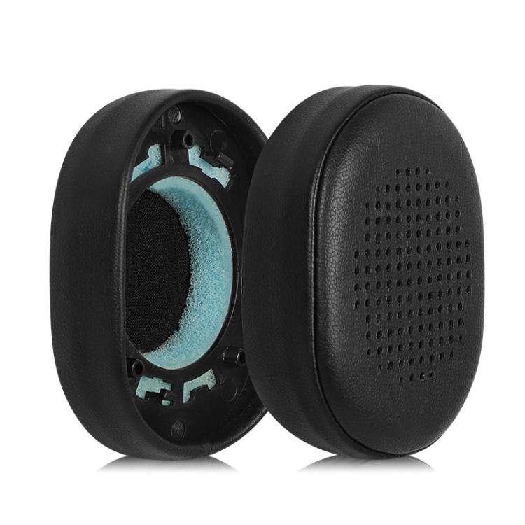 2pcs Snap-on Protein Leather Earpads For KEF M400(Black) - Earmuff & Pad by buy2fix | Online Shopping UK | buy2fix