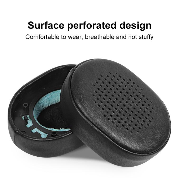 2pcs Snap-on Protein Leather Earpads For KEF M400(Black) - Earmuff & Pad by buy2fix | Online Shopping UK | buy2fix