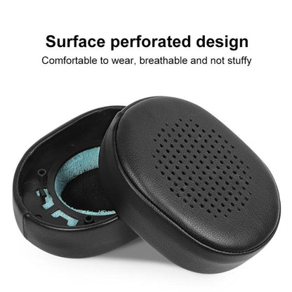 2pcs Snap-on Protein Leather Earpads For KEF M400(Black) - Earmuff & Pad by buy2fix | Online Shopping UK | buy2fix