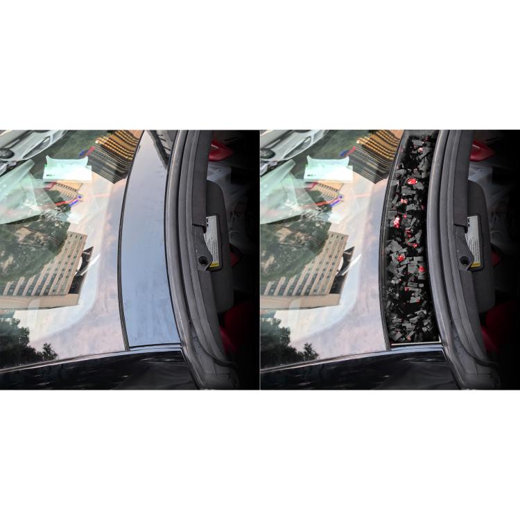 Forged Gold Foil Carbon Fiber Car Front Roof Decorative Sticker for Chevrolet Corvette C8 2020-, Left and Right Driver(Red) - Car Interior Mouldings by buy2fix | Online Shopping UK | buy2fix