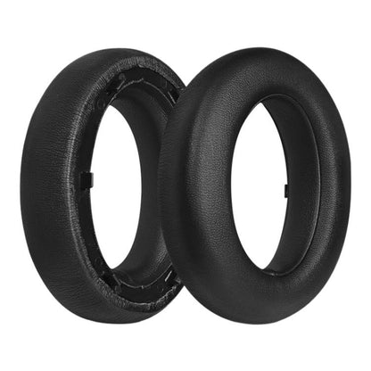 For Meizu HD60 2pcs Protein Leather Snap-on Type Earphone Covers(Black) - Earmuff & Pad by buy2fix | Online Shopping UK | buy2fix