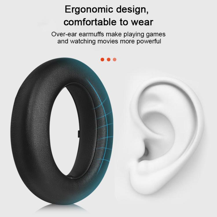 For Meizu HD60 2pcs Protein Leather Snap-on Type Earphone Covers(Titanium Gray) - Earmuff & Pad by buy2fix | Online Shopping UK | buy2fix