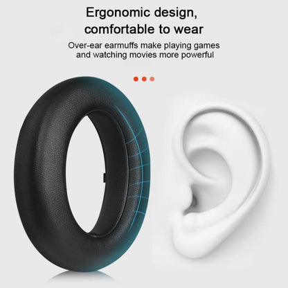 For Meizu HD60 2pcs Protein Leather Snap-on Type Earphone Covers(Titanium Gray) - Earmuff & Pad by buy2fix | Online Shopping UK | buy2fix