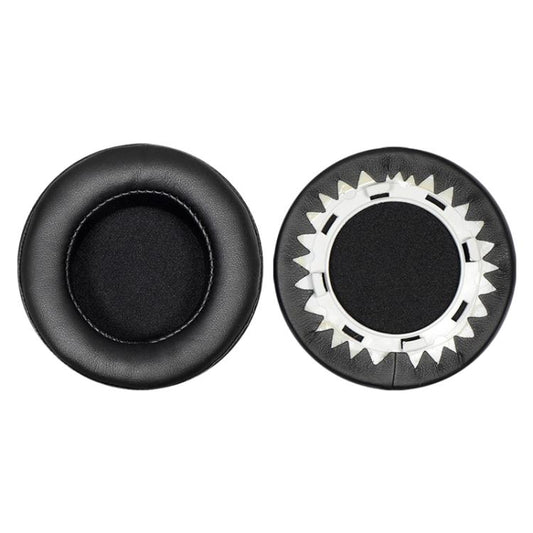 For Motorola Moto Pulse Escape 2pcs Protein Leather Snap-on Type Earphone Covers(Black) - Earmuff & Pad by buy2fix | Online Shopping UK | buy2fix