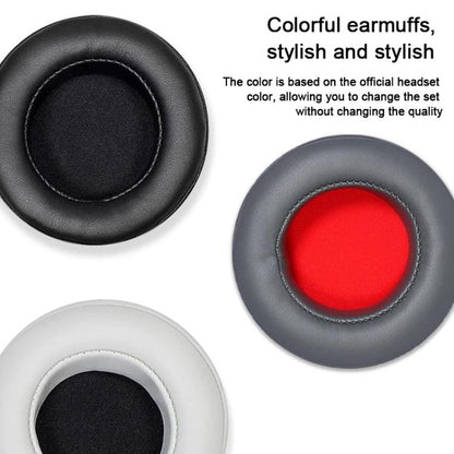 For Motorola Moto Pulse Escape 2pcs Protein Leather Snap-on Type Earphone Covers(Black) - Earmuff & Pad by buy2fix | Online Shopping UK | buy2fix