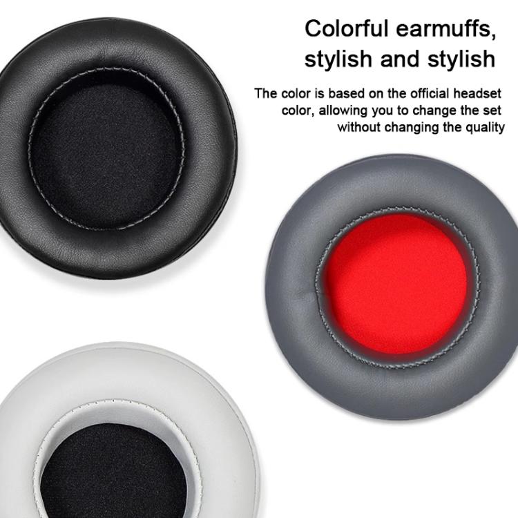 For Motorola Moto Pulse Escape 2pcs Protein Leather Snap-on Type Earphone Covers(Titanium Gray) - Earmuff & Pad by buy2fix | Online Shopping UK | buy2fix