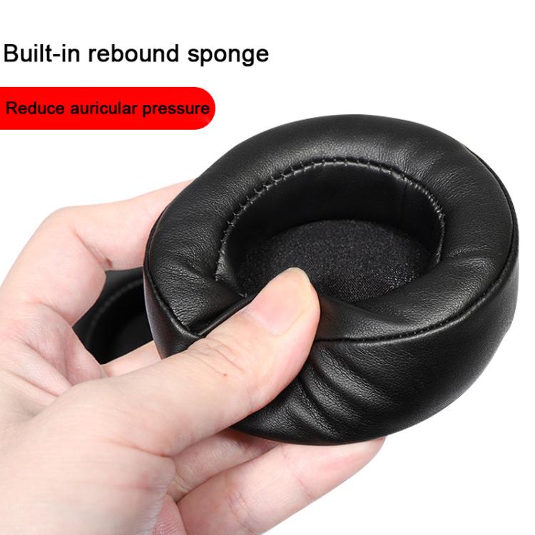 For Motorola Moto Pulse Escape 2pcs Protein Leather Snap-on Type Earphone Covers(Titanium Gray) - Earmuff & Pad by buy2fix | Online Shopping UK | buy2fix