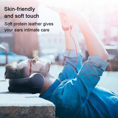 For Motorola Moto Pulse Escape 2pcs Protein Leather Snap-on Type Earphone Covers(Black) - Earmuff & Pad by buy2fix | Online Shopping UK | buy2fix